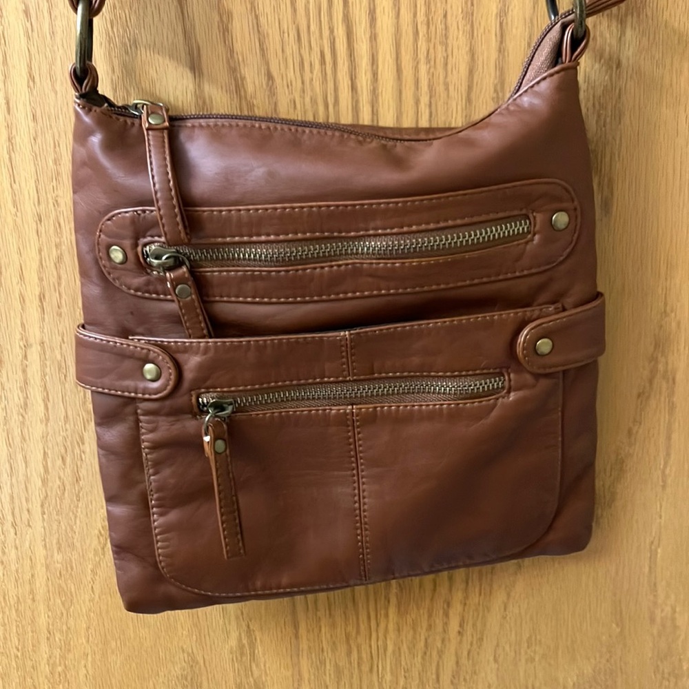 Scarleton Brown Leather Crossbody Bag